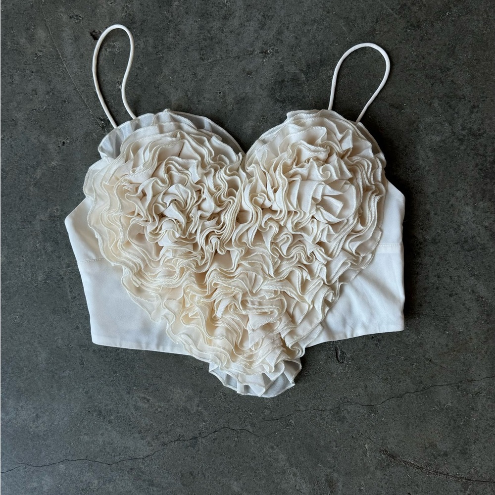 Heart Shaped Ruffle Tank Top